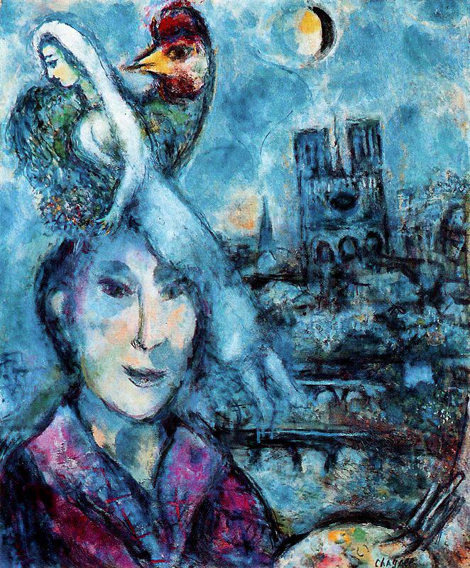 Selbstporträt Zeitgenosse Marc Chagall Ölgemälde